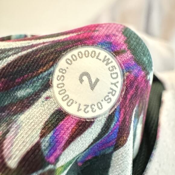 Lululemon Base Pace High-Rise Fleece Tight 28" Sz 2 Floral Electric Multi W5DYRS - Picture 9 of 13